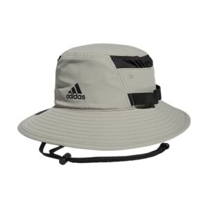 adidas mens Victory 3 Hat Bucket Headwear, Feather Grey/Black, Large-X-Large US