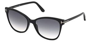 tom ford ani ft 0844 shiny black/dark grey shaded 58/18/140 women sunglasses