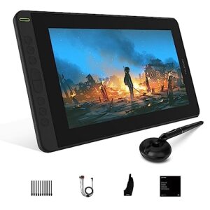 huion kamvas 12 graphics drawing tablet with screen full-laminated battery-free stylus tilt 8192 levels pressure 8 express keys, 11.6 inches pen display support android, window, mac, linux, black