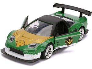 jada toys power rangers 1:32 green ranger 2002 honda nsx type-r die-cast cars, toys for kids and adults