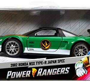 Jada Toys Power Rangers 1:32 Green Ranger 2002 Honda NSX Type-R Die-cast Cars, Toys for Kids and Adults