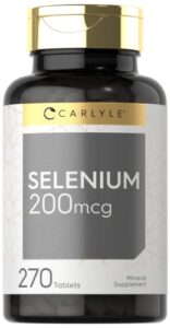 selenium supplement | 200mcg tablets | vegetarian, non-gmo, gluten free | by carlyle