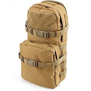 livans tactical hydration pack nylon, molle hydration carrier bag water reservoir bag for tactical backpack plate carrier(bladder not included)