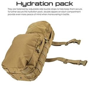 LIVANS Tactical Hydration Pack Nylon, Molle Hydration Carrier Bag Water Reservoir Bag for Tactical Backpack Plate Carrier(Bladder not included)