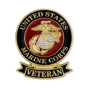 united states marine corps sash ribbon veteran lapel pin (giftboxed, 1 count)