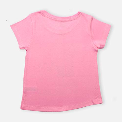 Disney Princess Cinderella Girl's Birthday Blouse Tee Shirt, Scoop Neck Pink