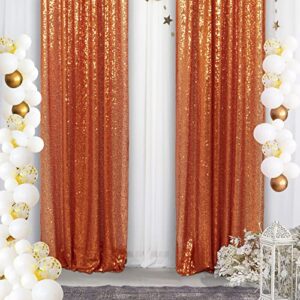 coral sequin curtains 2 panels 2ftx8ft glitter sequin backdrop curtains orange shimmer wall backdrop birthday backdrops christmas wedding party backdrop sequence backdrop for photography(2ftx8ft)