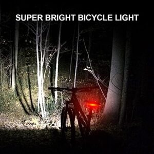 1200 Lumens Bike Lights Front and Back,USB Rechargeable Bicycle Light,Super Bright 3 LED Bike Lights for Night Riding,Bike Headlight with Power Bank Function,IPX5 Waterproof,3+5 Light Modes