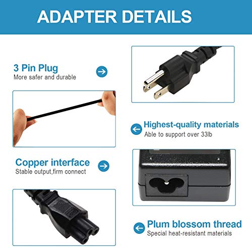 19V 3.42A 65W Laptop Charger for Acer Chromebook 11 13 14 15 R11 CB3 Series C720 C720P C720-2802 C740 C910 N15Q8 N15Q9 C738T CB5-132T AC Adapter Power Supply Cord