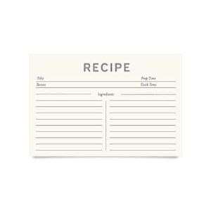 jot & mark recipe cards 4x6 inches blank double sided, 50 count (modern minimal)
