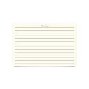 Jot & Mark Recipe Cards 4x6 Inches Blank Double Sided, 50 Count (Modern Minimal)