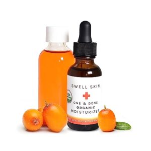 swell skin - sea buckthorn oil for skin health, facial oil, age-defying beauty potion, moisturizing face oil, also works on bites & burns, 30 ml