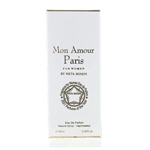 META-BOSEM MON AMOUR PARIS - DONNA BELLA ITALIA, Eau de Parfum Spray for Women, Wonderful Gift, Feminine, Daytime and Casual Use, for all Skin Types, a Classic Bottle, 3.06 Fl Oz