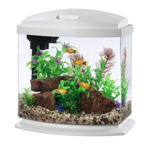 aqueon led minibow aquarium kit with smartclean technology, white, 2.5 gallon