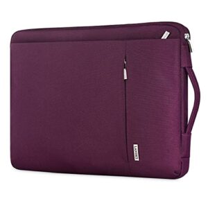 landici 360° protective laptop sleeve 13-14 inch, computer bag carrying case for macbook air 13 m1/2022 m2, macbook pro 13/14 2021, chromebook 14, women, slim, shockproof, waterproof, purple