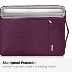 LANDICI 360° Protective Laptop Sleeve 13-14 Inch, Computer Bag Carrying Case for MacBook Air 13 M1/2022 M2, MacBook Pro 13/14 2021, Chromebook 14, Women, Slim, Shockproof, Waterproof, Purple