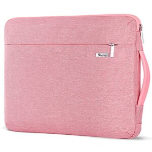 voova laptop sleeve case 15.6 inch, 360° protective computer carrying bag compatible with macbook pro 15 16 m1 pro/max,15-16 inch microsoft hp lenovo dell acer asus chromebook for women girls,pink