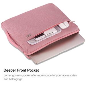 Voova Laptop Sleeve Case 15.6 Inch, 360° Protective Computer Carrying Bag Compatible with MacBook Pro 15 16 M1 Pro/Max,15-16 Inch Microsoft Hp Lenovo Dell Acer Asus Chromebook for Women Girls,Pink