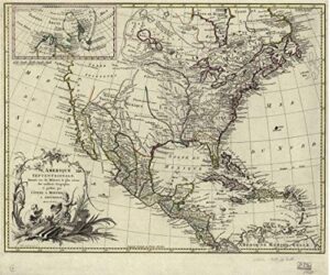 1757 map| north america| l'amerique septentrionale, map size: 20 inches x 24 inches |f