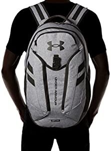 Under Armour Adult Hustle Pro Backpack , Pitch Gray Medium Heather (012)/Black , One Size Fits All