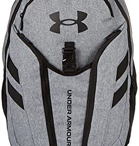 Under Armour Adult Hustle Pro Backpack , Pitch Gray Medium Heather (012)/Black , One Size Fits All