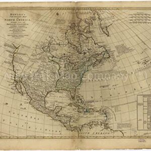 1766 Map| Bowles's New Pocket map of North America,| North America Map Size: 18 inches