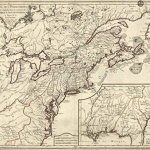 1776 Map| North America| Carte des Possessions des Colonies Anglaises Dans le continen