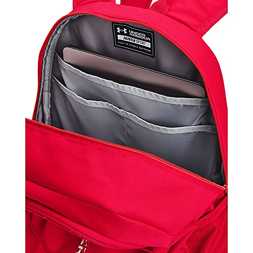 Under Armour Adult Hustle Sport Backpack , Red (600)/Metallic Silver , One Size Fits All