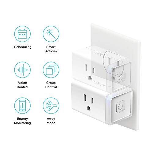 Kasa Smart Plug Mini with Energy Monitoring, Smart Home Wi-Fi Outlet Works with Alexa, Google Home & IFTTT, Wi-Fi Simple Setup, No Hub Required (KP115), White – A Certified for Humans Device