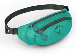 osprey ultralight 2l collapsible stuff waist pack, tropic teal, one size