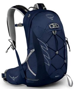 osprey talon 11l men's hiking backpack with hipbelt, ceramic blue, s/m