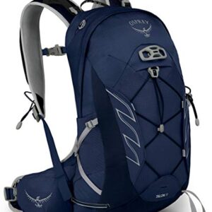 Osprey Talon 11L Men's Hiking Backpack with Hipbelt, Ceramic Blue, S/M