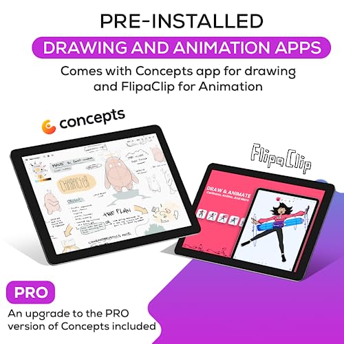 Simbans PicassoTab Drawing Tablet No Computer Needed [4 Bonus Items] Drawing Apps, Stylus Pen, Portable, Standalone, 10 Inch Screen, Best Gift for Beginner Digital Graphic Artist -PCX