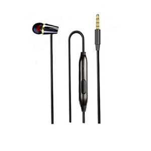 linhuipad single earphone one side earplugs with microphone 3.5mm plug single earbud stereo sound reinforced cord compatible samsung,radio