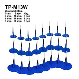 ZERINT TP-M13W Combination Repair Unit Kit, Tire Repair Patch Plug Kit 1/6" x 1 3/8", 1/4" x 1 3/4" and 3/8" x 2 3/8" Wrapped stem 8 pcs Each