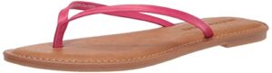 amazon essentials women's thong sandal, bright pink, 7