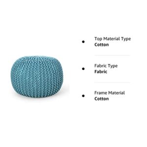 Christopher Knight Home Nahunta Pouf, Aqua