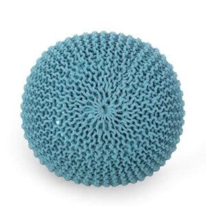 Christopher Knight Home Nahunta Pouf, Aqua