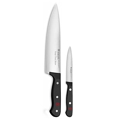 Wusthof Gourmet - 2 Pc Chef's Knife Set - Personalized Engraving of Chef's Knife Available