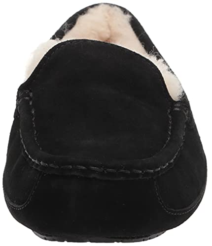 UGG Unisex-Child's Ascot Slipper, Black Suede, 6 M US