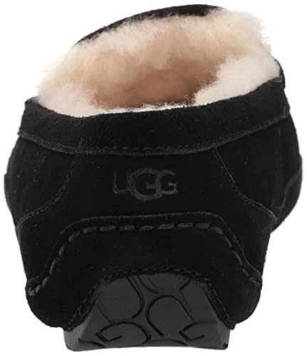 UGG Unisex-Child's Ascot Slipper, Black Suede, 6 M US