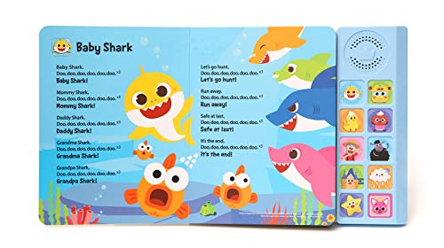 Baby Shark Nursery Rhymes 10 Button Sound Book| Learning & Education Toys | Interactive Baby Books for Toddlers 1-3 | Gifts for Boys & Girls