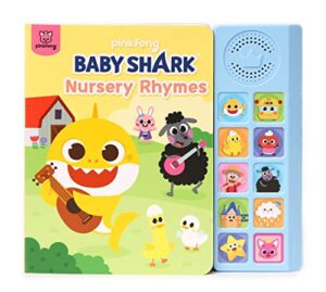 baby shark nursery rhymes 10 button sound book| learning & education toys | interactive baby books for toddlers 1-3 | gifts for boys & girls