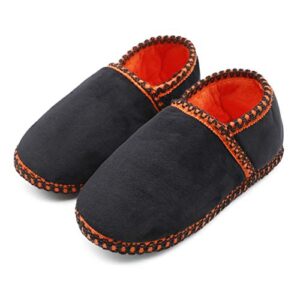 boys girls home slippers kids warm house slippers fur lined winter indoor shoes (toddler/little kid/big kid)
