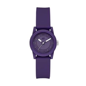 skechers women's rosencrans mini quartz casual sports silicone analog watch, color: purple (model: sr6213)