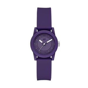 Skechers Women's Rosencrans Mini Quartz Casual Sports Silicone Analog Watch, Color: Purple (Model: SR6213)