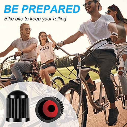 HZJD Tire Valve Caps, Black, with O Rubber Ring, Universal Stem Covers for SUVs, Cars, Bike, Motorcycles, Trucks | Heavy-Duty, Airtight Seal | Screw-On, Easy to Operation(25PCS)