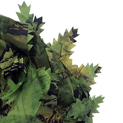 Arcturus Camo 3D Leaf Ghillie Camouflage Mask. Leafy, Full Coverage, Breathable Hunting Mask with Customizable Fit. Great for Turkey Season! (Summer Green)