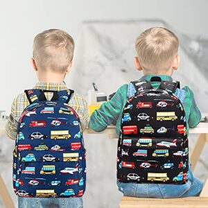 CAMTOP Kids Backpack Toddler Bookbag Preschool Kindergarten School Bag for Boys and Girls (Car back pack Navy Blue)