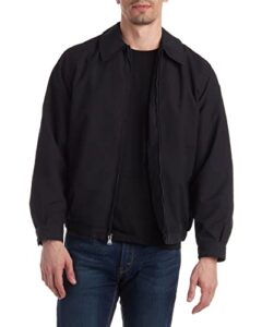 perry ellis men?s jacket ? casual lightweight water resistant microfiber windbreaker golf coat (s-xl), size medium, black
